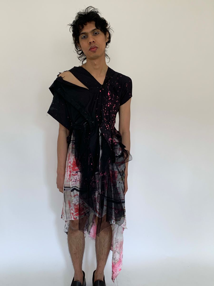Hisui Asymmetrical Splatter Gown product image