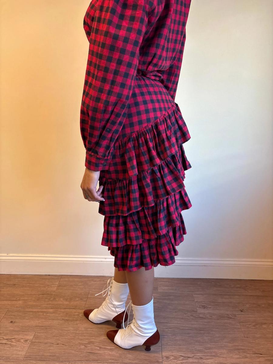 80s Norma Kamali Red Plain Set product image