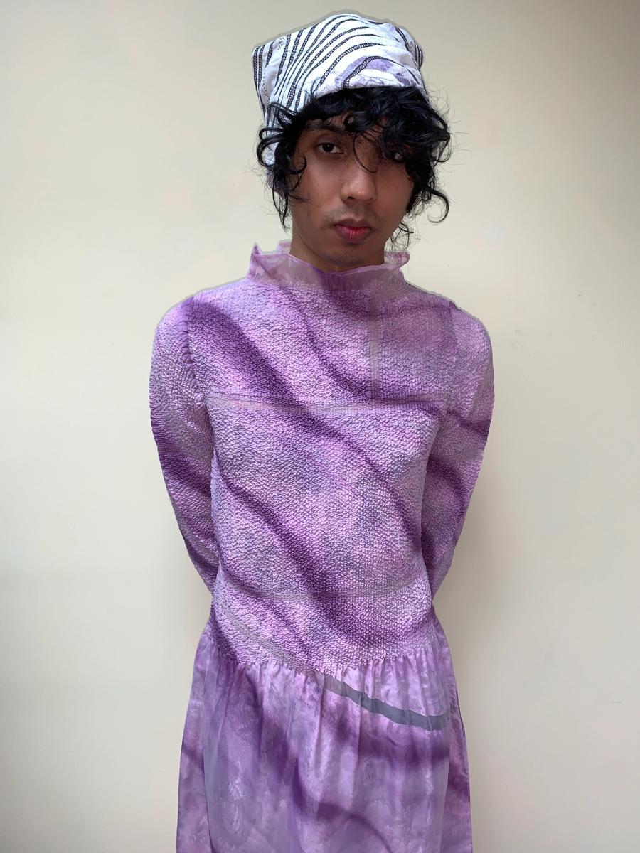Yoshiki Hishinuma Pleated Purple Dress product image