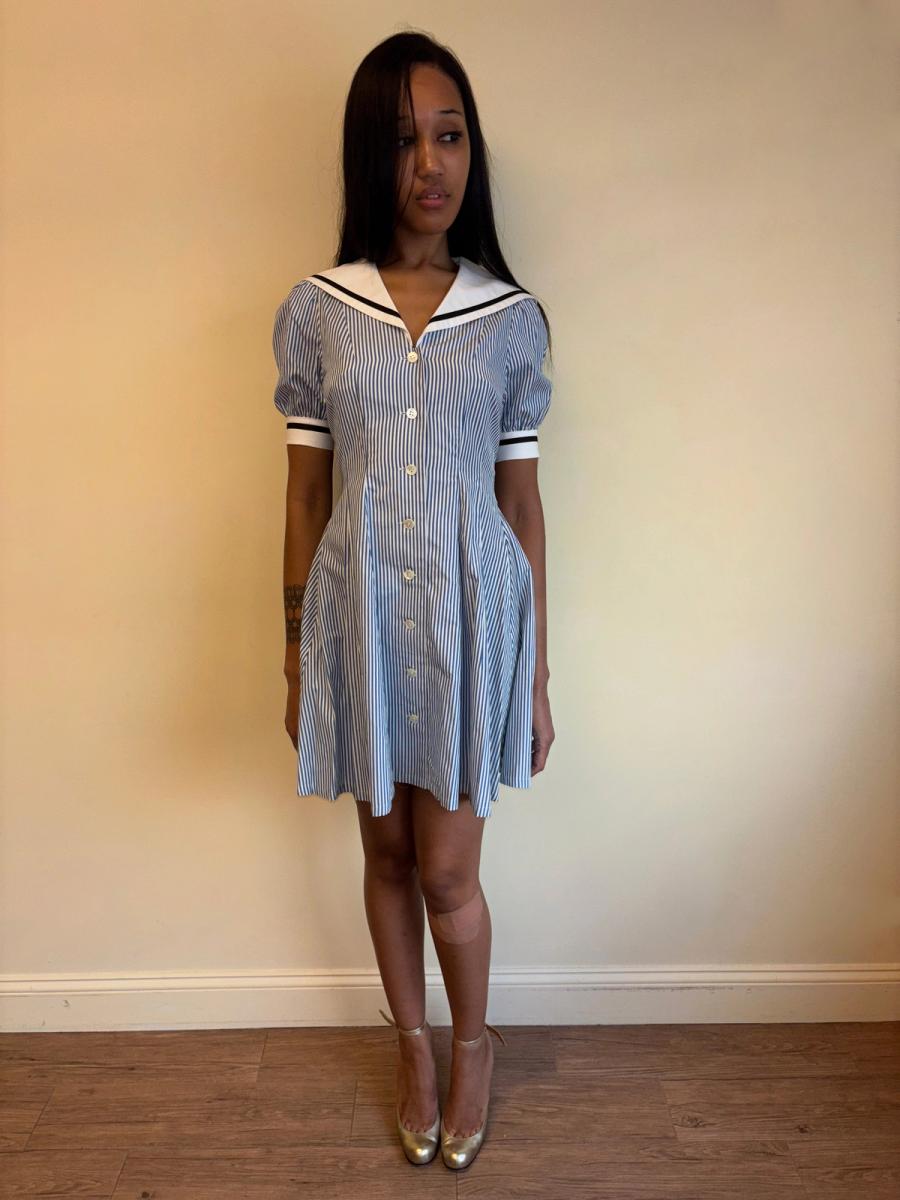 80s Norma Kamali Sailor Dress product image