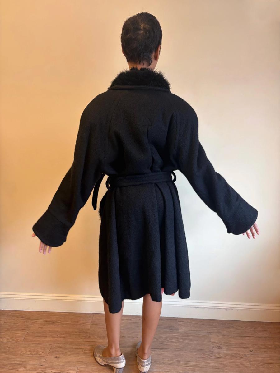Vintage Chantal Thomass Mohair and Marabou Trench Coat product image
