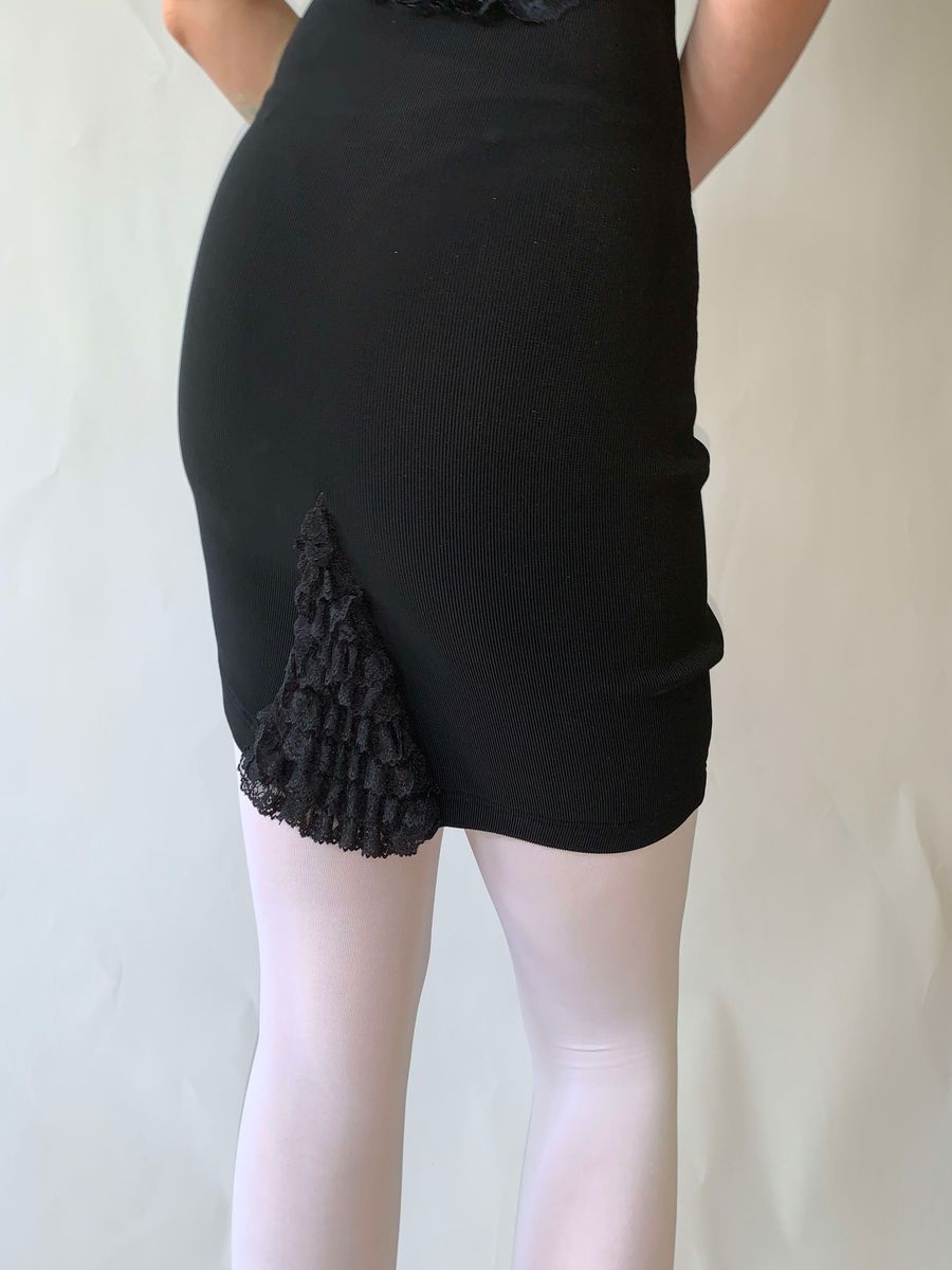 Chantal Thomass Black Frill Bodycon Dress product image