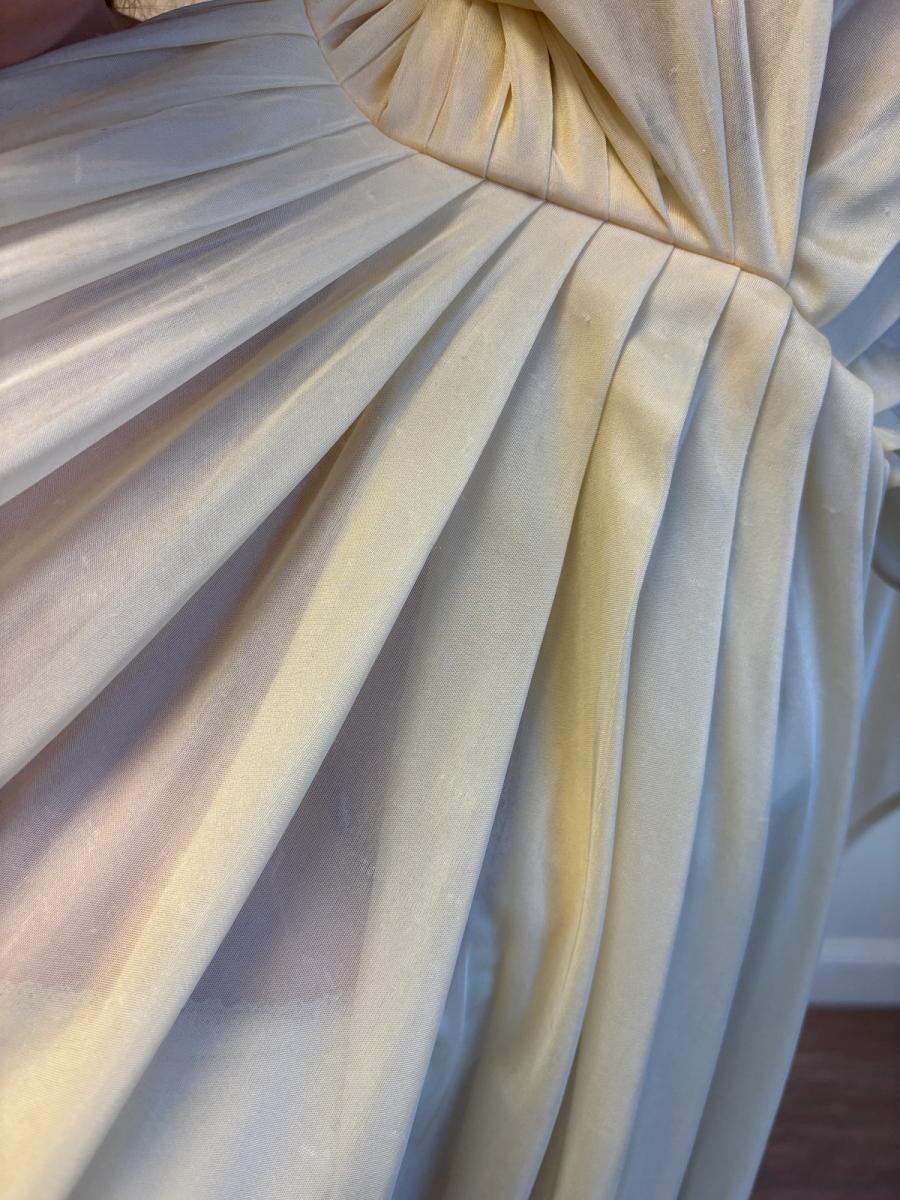 80s Norma Kamali Draped One Shoulder Dress product image