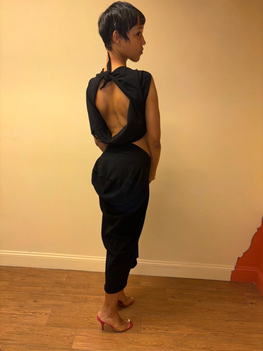 00s Issey Miyake APOC Bustle Black Skirt product image