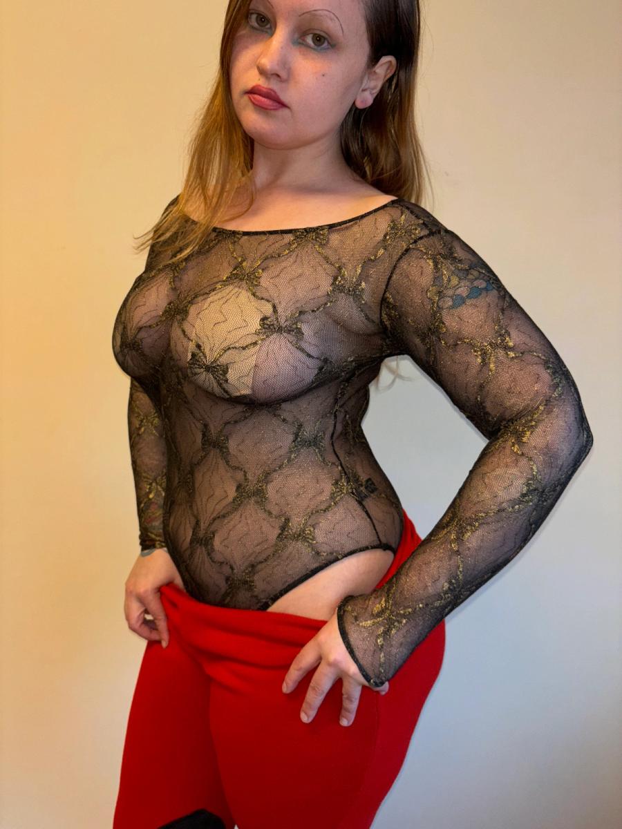 80s Chantal Thomass Moiré Lace Bodysuit with Original Box  product image