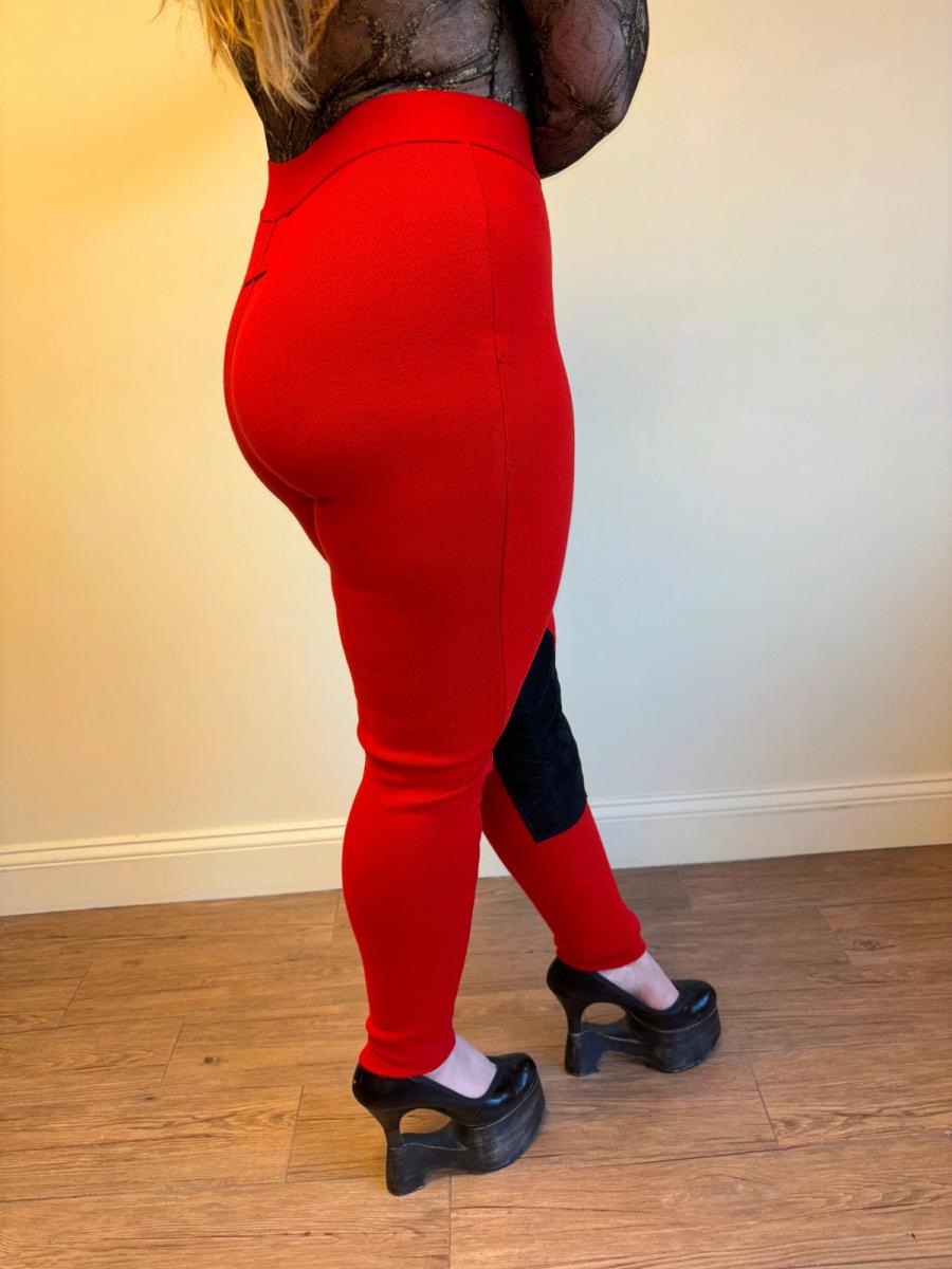 90s Jean-Paul Gaultier Wool and Suede Riding Pants product image