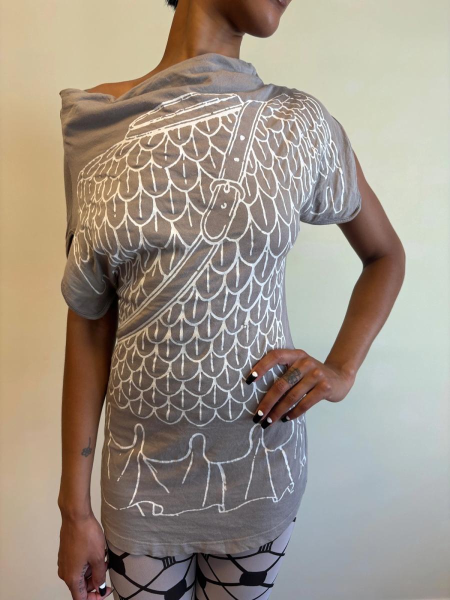 Bernhard Willhelm Gray Trompe L'oeil Warrior Tunic product image