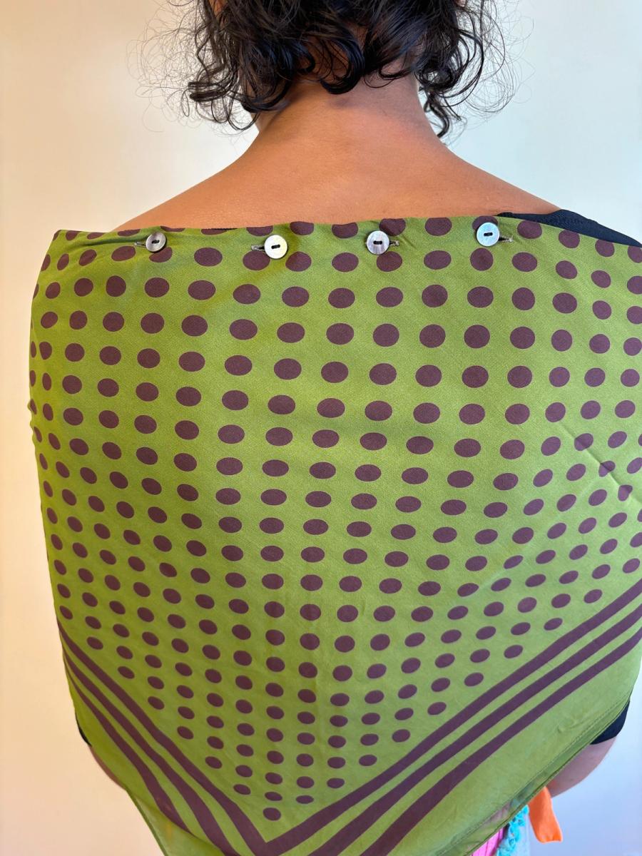 80s Jean-Paul Gauliter Green Shawl Top product image