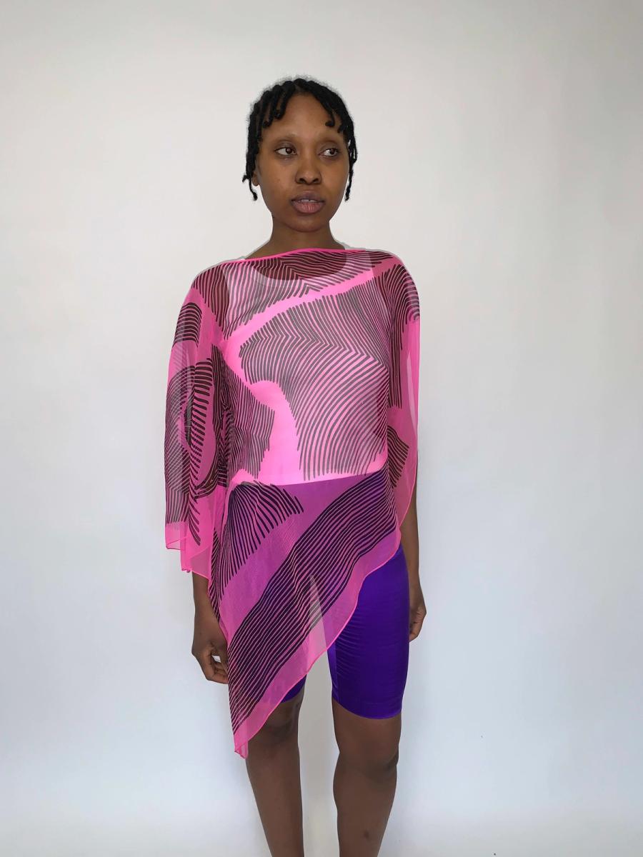 Zandra Rhodes 1980s Asymmetrical Tunic product image