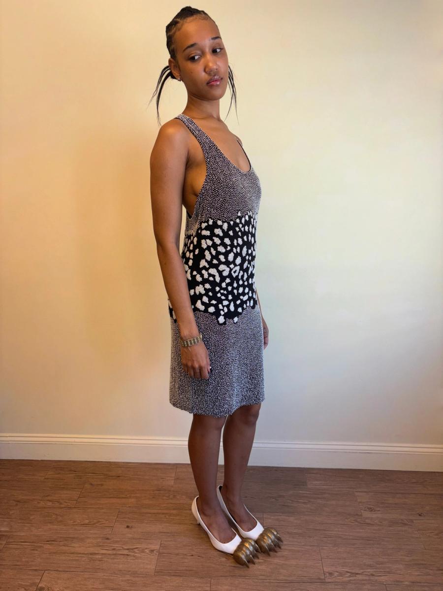 Vintage Krizia Beaded Leopard Print Dress product image