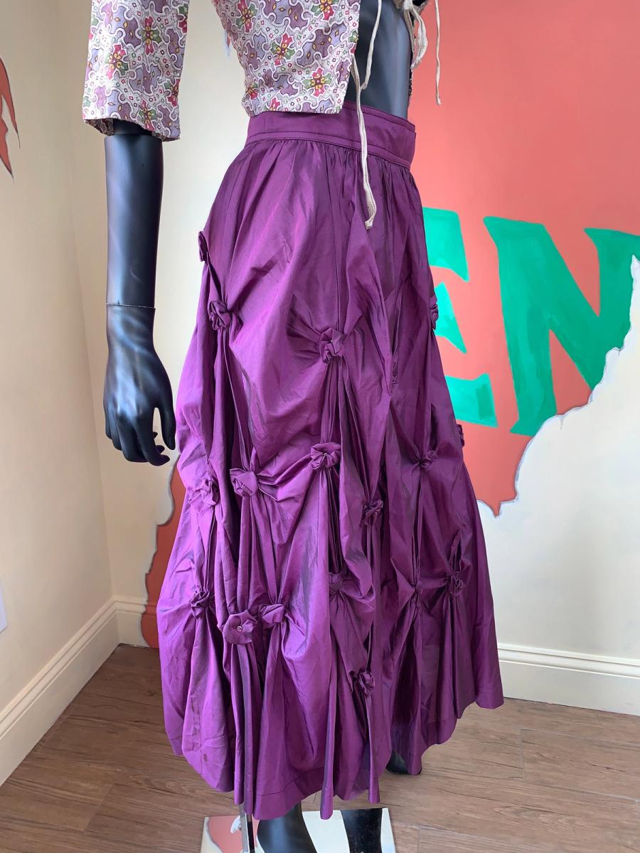 80s Kansai Yamamoto Scrunched Maxi Skirt product image