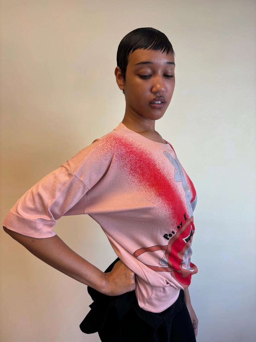80s Krizia Poi Airplane Blush Shirt product image