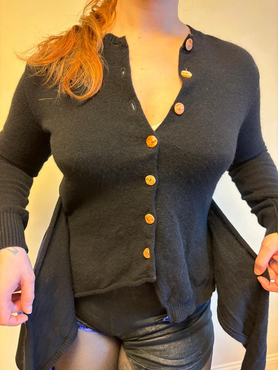 90s Jane Marple Dans Le Salon Cardigan With Ties product image