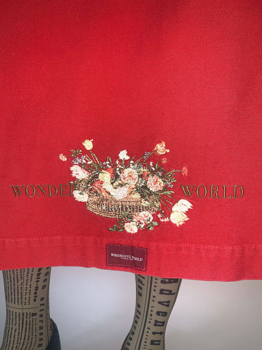 Wonderful World by Kaneko Isao Apron Skirt with Rich Embroidered Basket product image