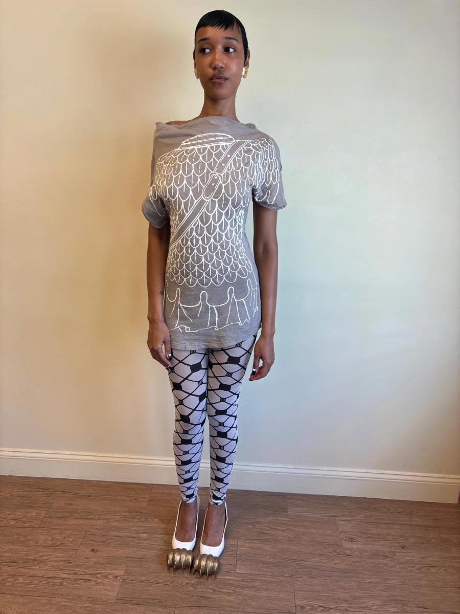 Bernhard Willhelm Gray Trompe L'oeil Warrior Tunic product image