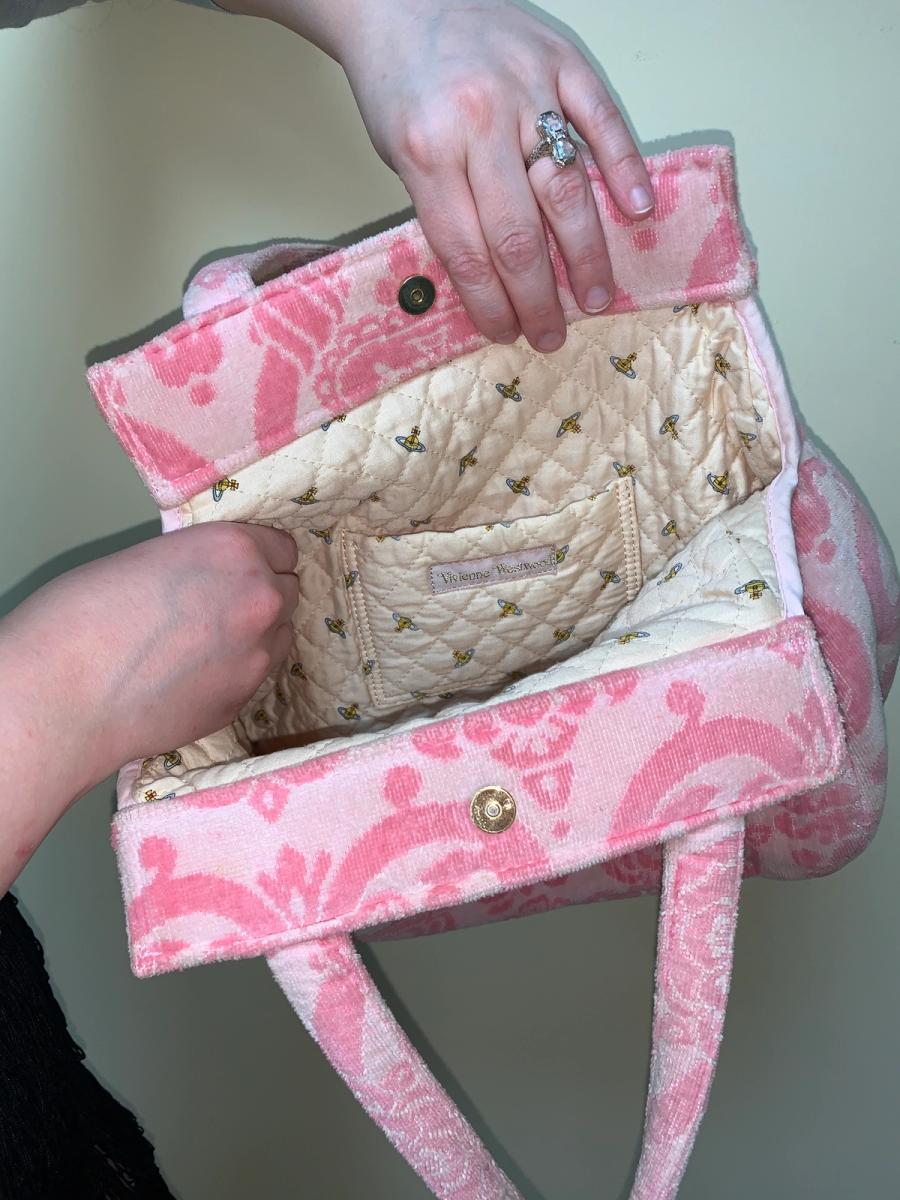 90s Vivienne Westwood Terrycloth Crown Purse product image
