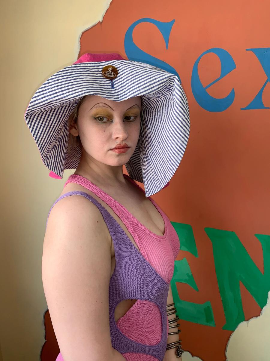 Vintage Vivienne Westwood Sun Hat with Large Button product image