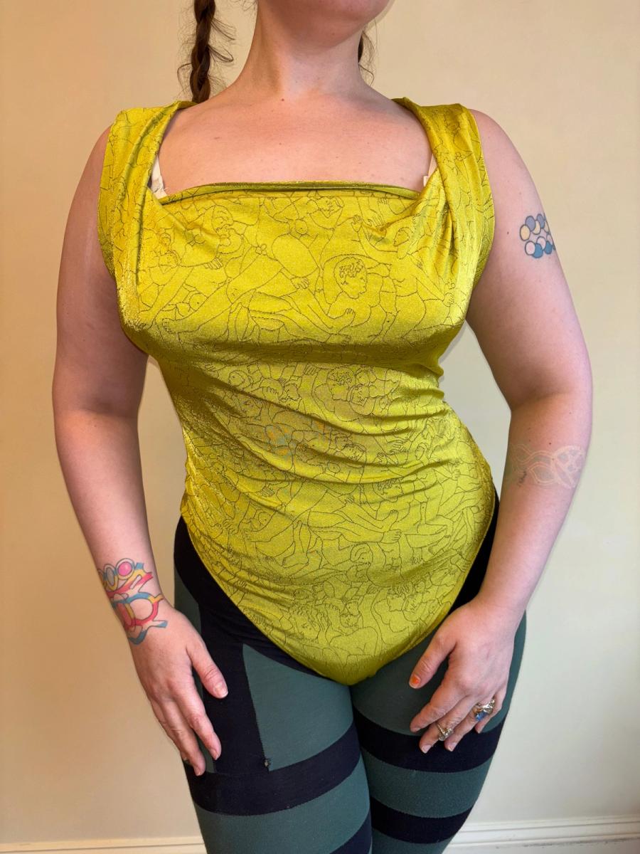 2004 Vivienne Westwood Green Orgy Print Leotard product image