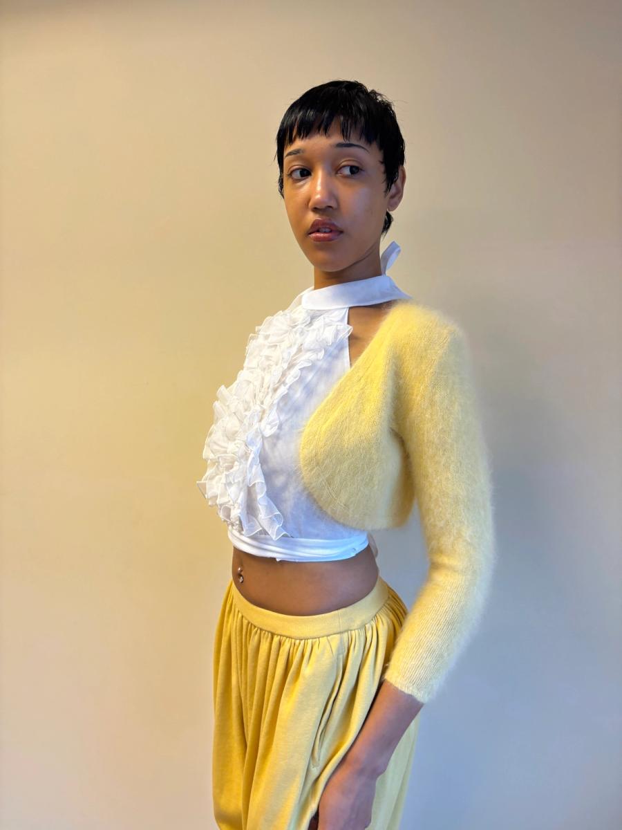 Early Chantal Thomass Yellow Mohair Shrug  product image