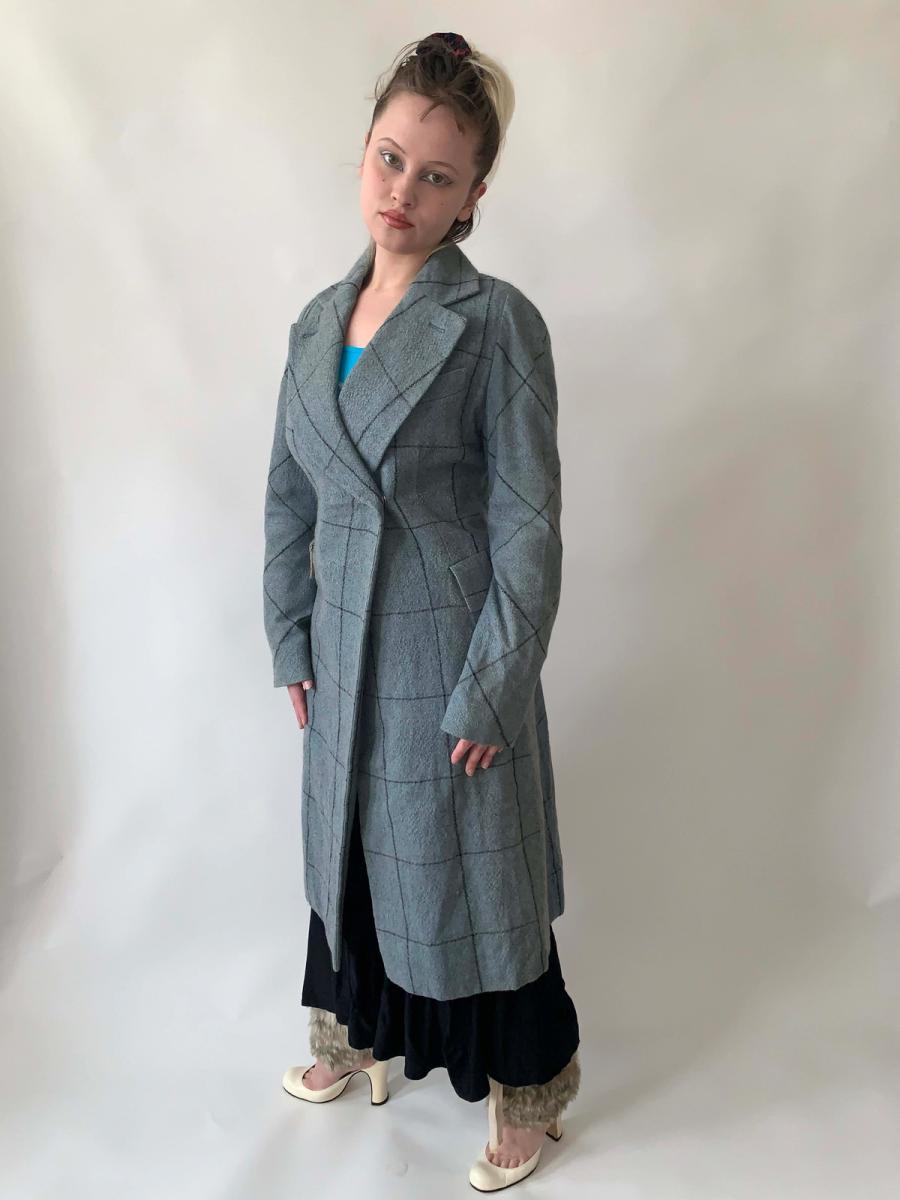 90s Vivienne Westwood Plaid Overcoat product image