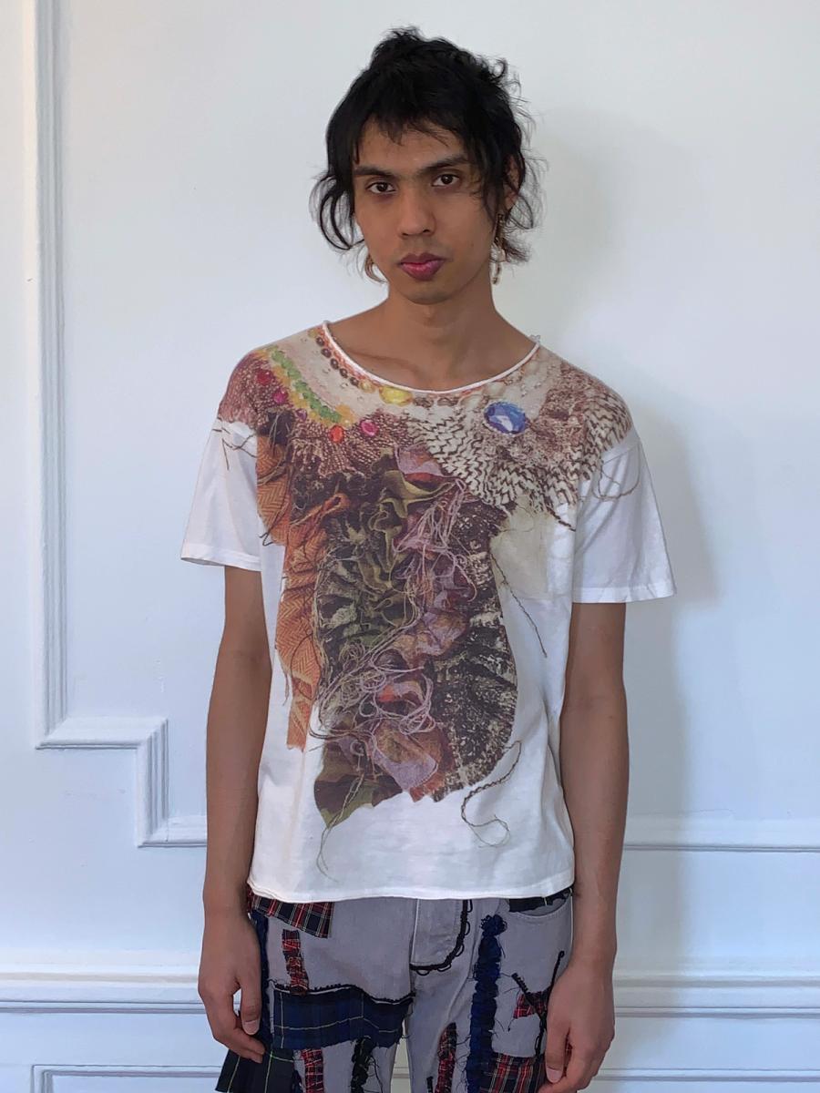 Nozomi Ishiguro Trompe L'oeil Embellished T-Shirt product image