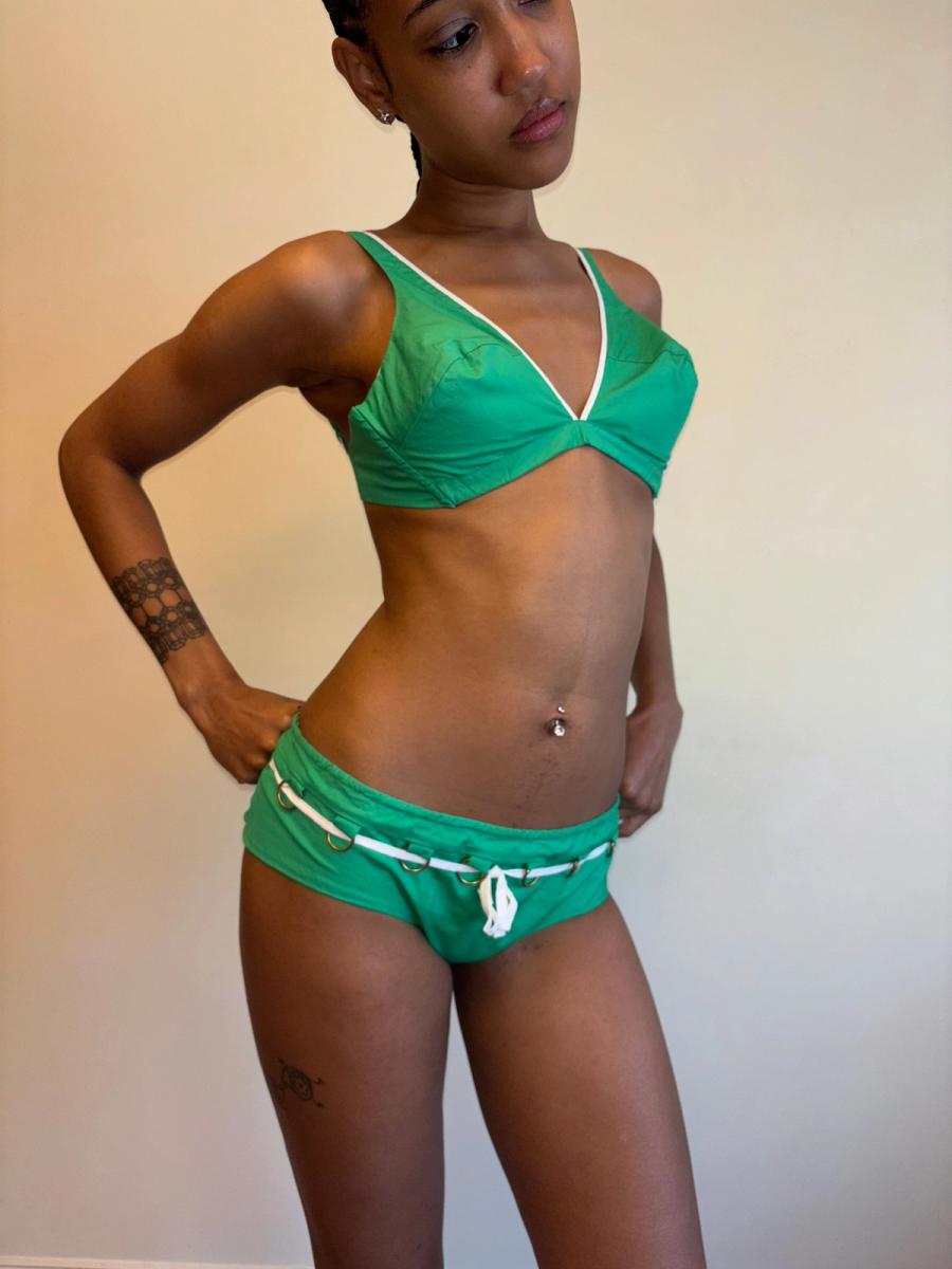 1960s Green Bikini with Metal Belt  product image