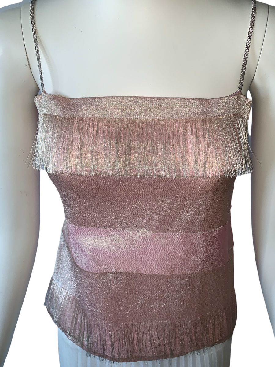Kyoichi Fujita Iridescent Pink Fringe Top product image