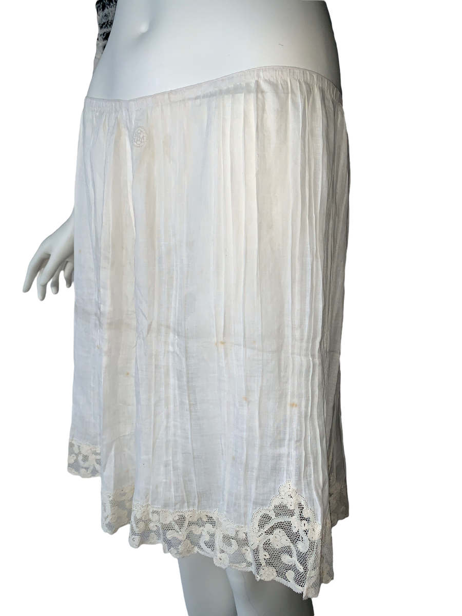 French Antique Hand- Pleated Lace Bloomers product image