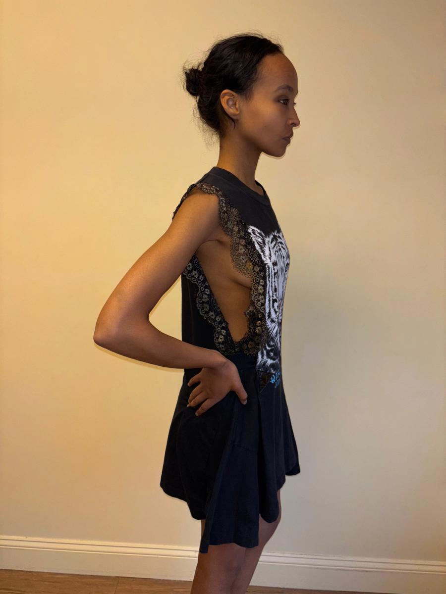 DryCleanOnly Patchwork Tiger Lace Dress product image