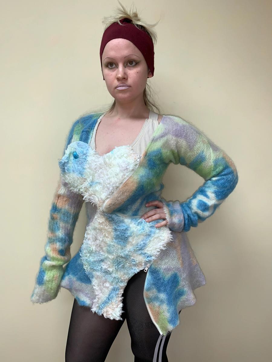 Rare Nozomi Ishiguro Irregular Zipper Sweater product image