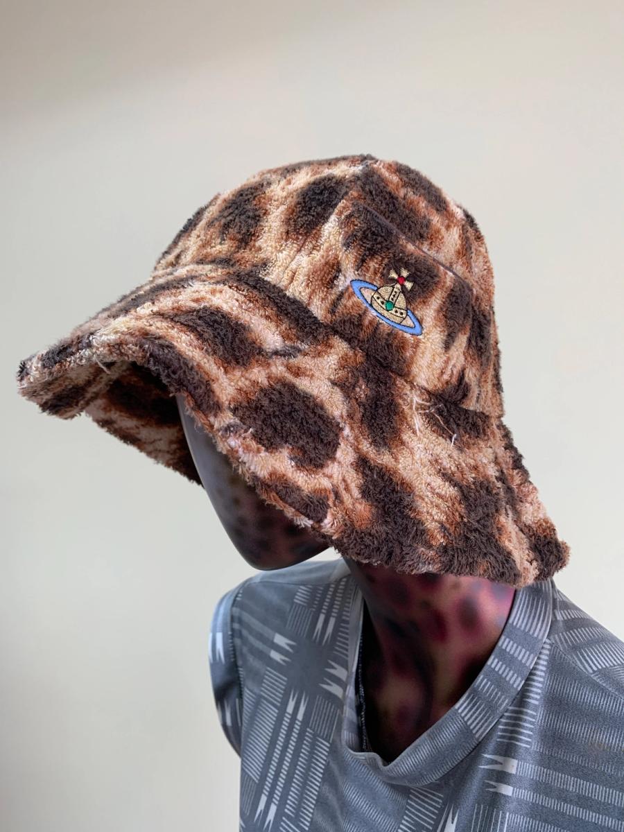 90s Vivienne Westwood Leopard Terrycloth Hat