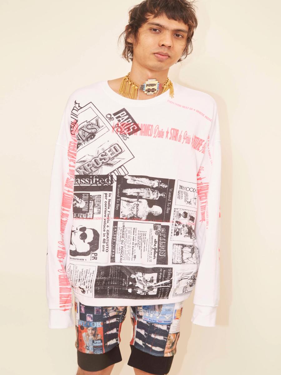 SEX-APPEAL Newsprint Sweatshirt - #1 XPOSED product image