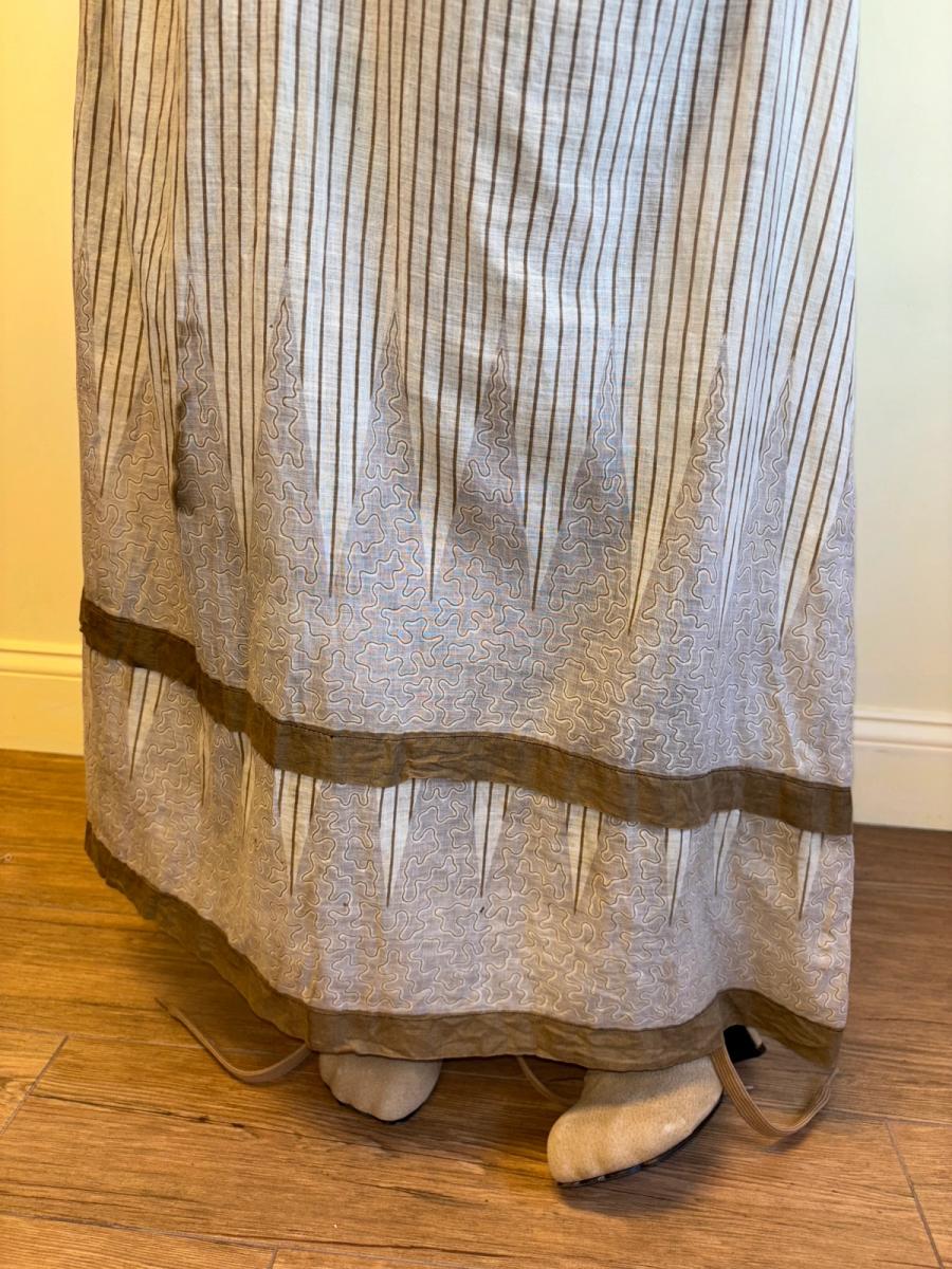 Edwardian Striped Dress Vermicular Print product image