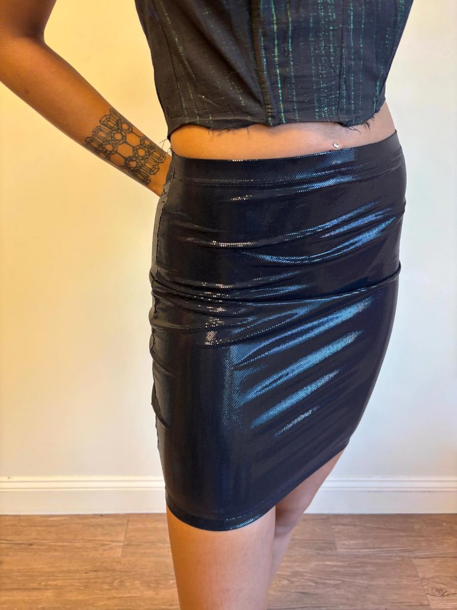 80s Krizia Wet Look Pencil Skirt product image