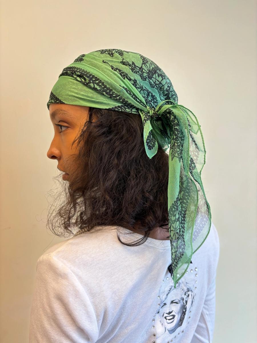 80s Chantal Thomass Trompe L'oeil Lace Handkerchief product image
