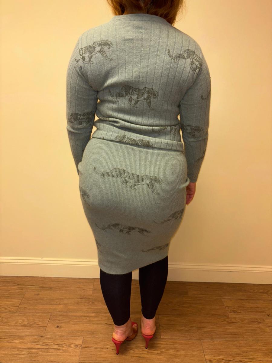 80s Krizia Panther Print Knit Set product image