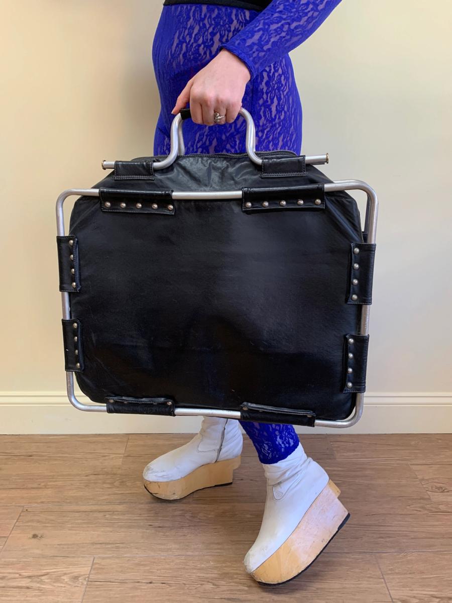 80s Gaultier Metal Frame Traveling Bag product image