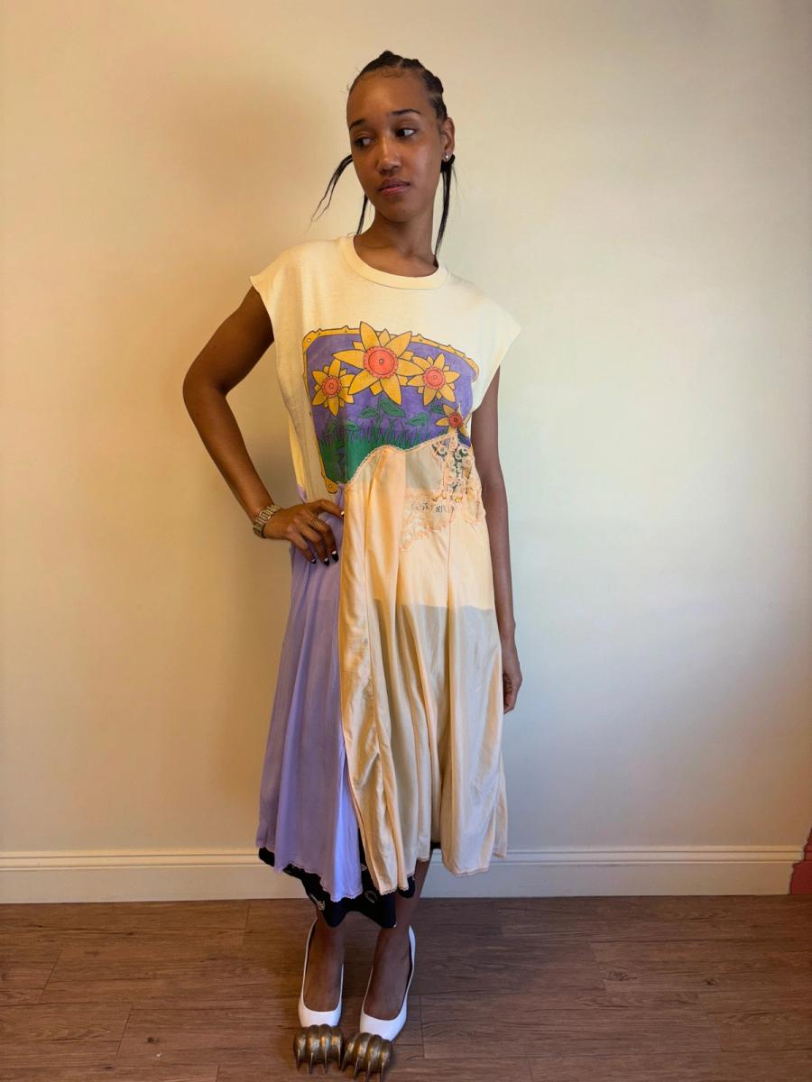 Yeah Right!! Flower Tee and Lingerie Slip Dress product image
