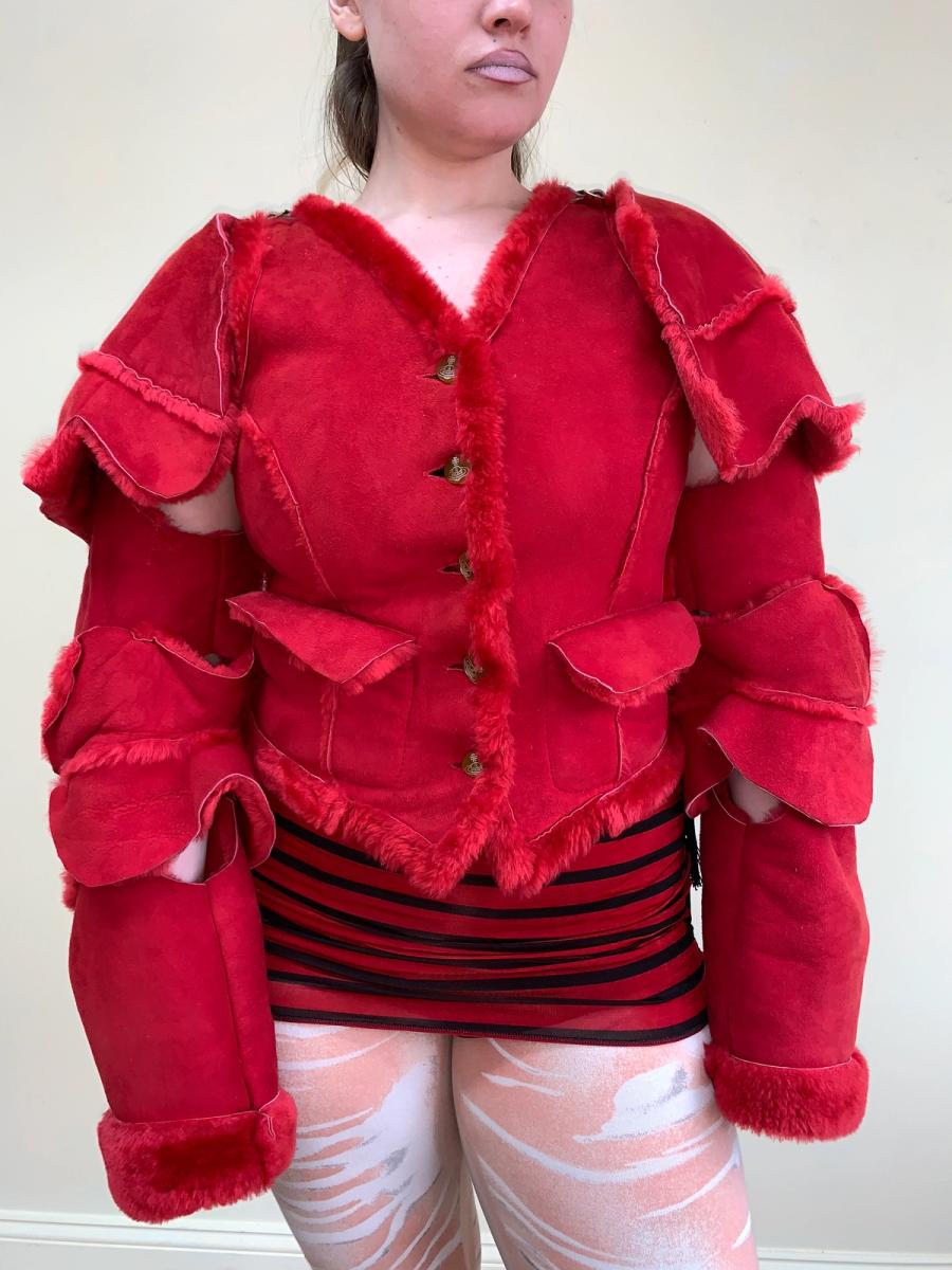 Vivienne Westwood A/W 1988 "Time Machine" Shearling Armour Jacket product image