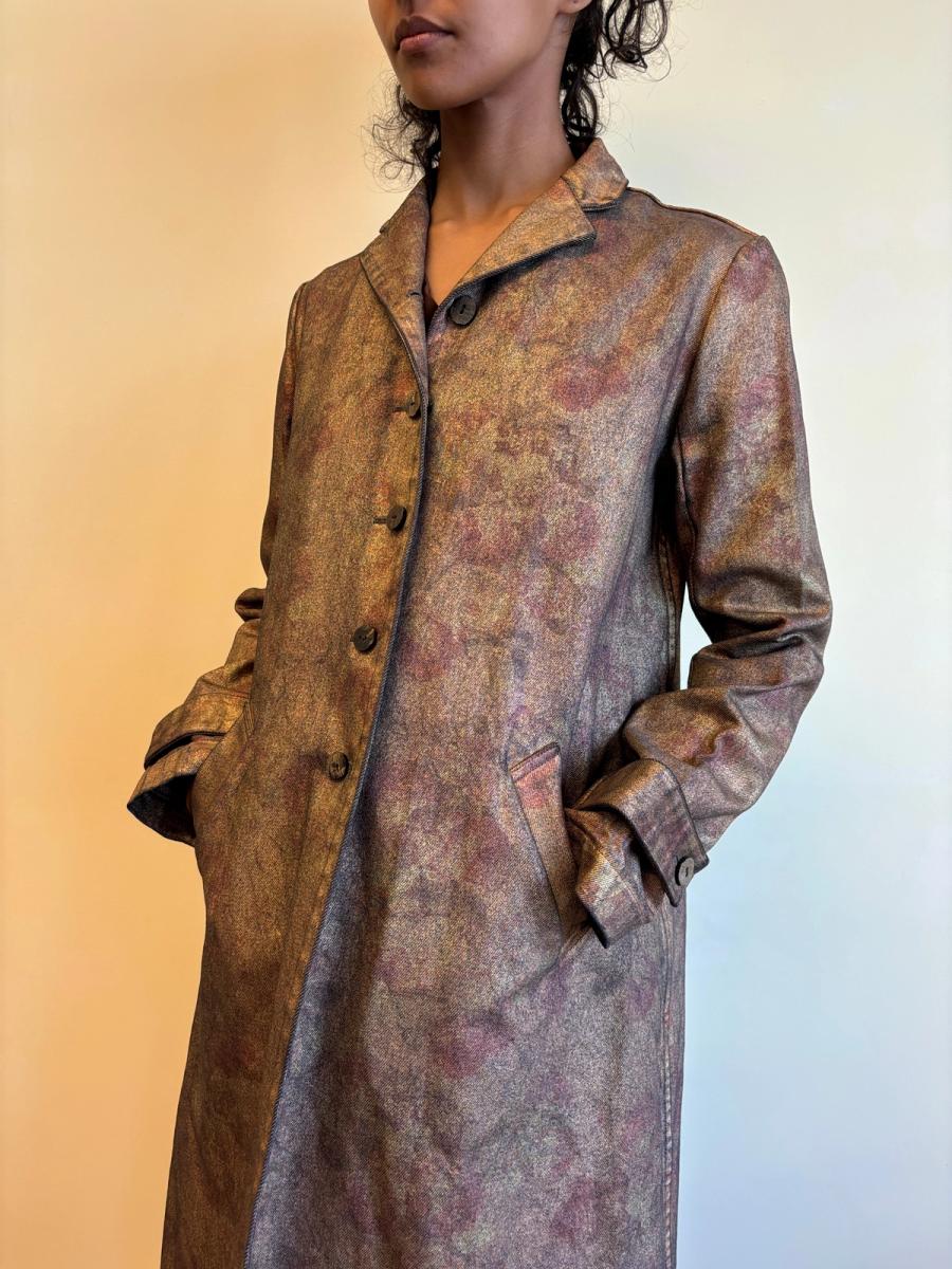 Jane Marple Coated Metallic Rose Trench product image