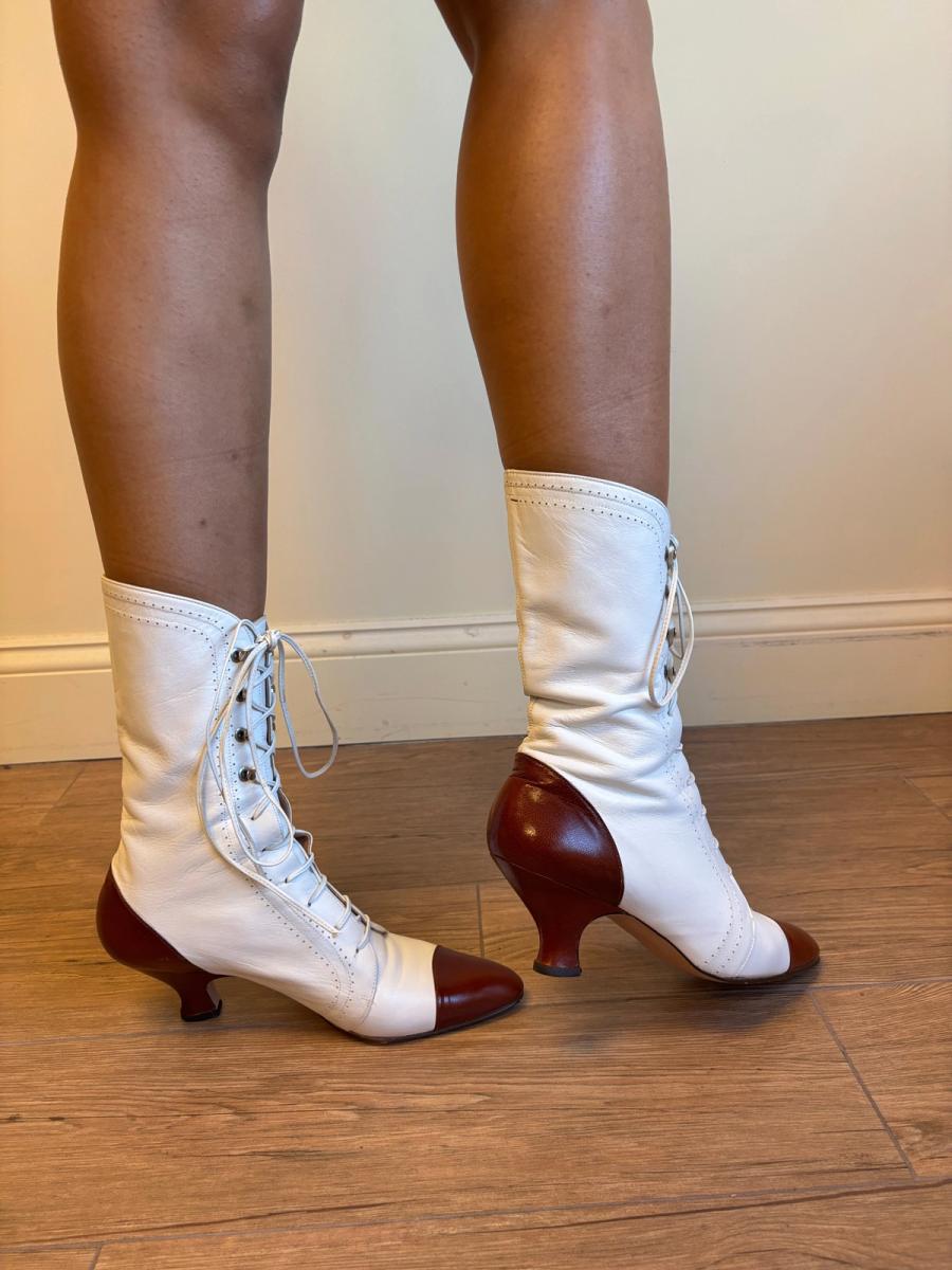 80s Norma Kamali Leather Boots product image