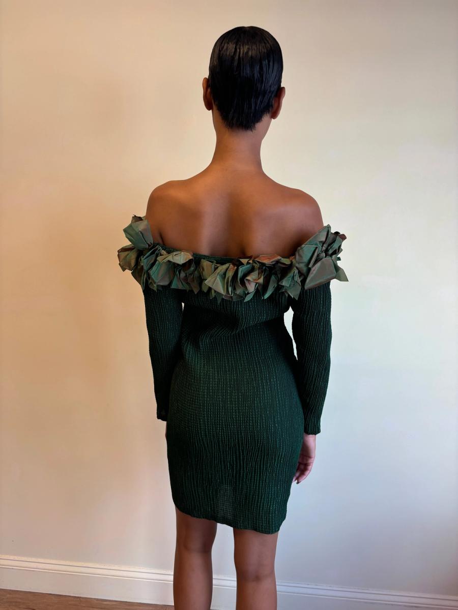 80s Lolita Lempicka Green Bow Dress product image