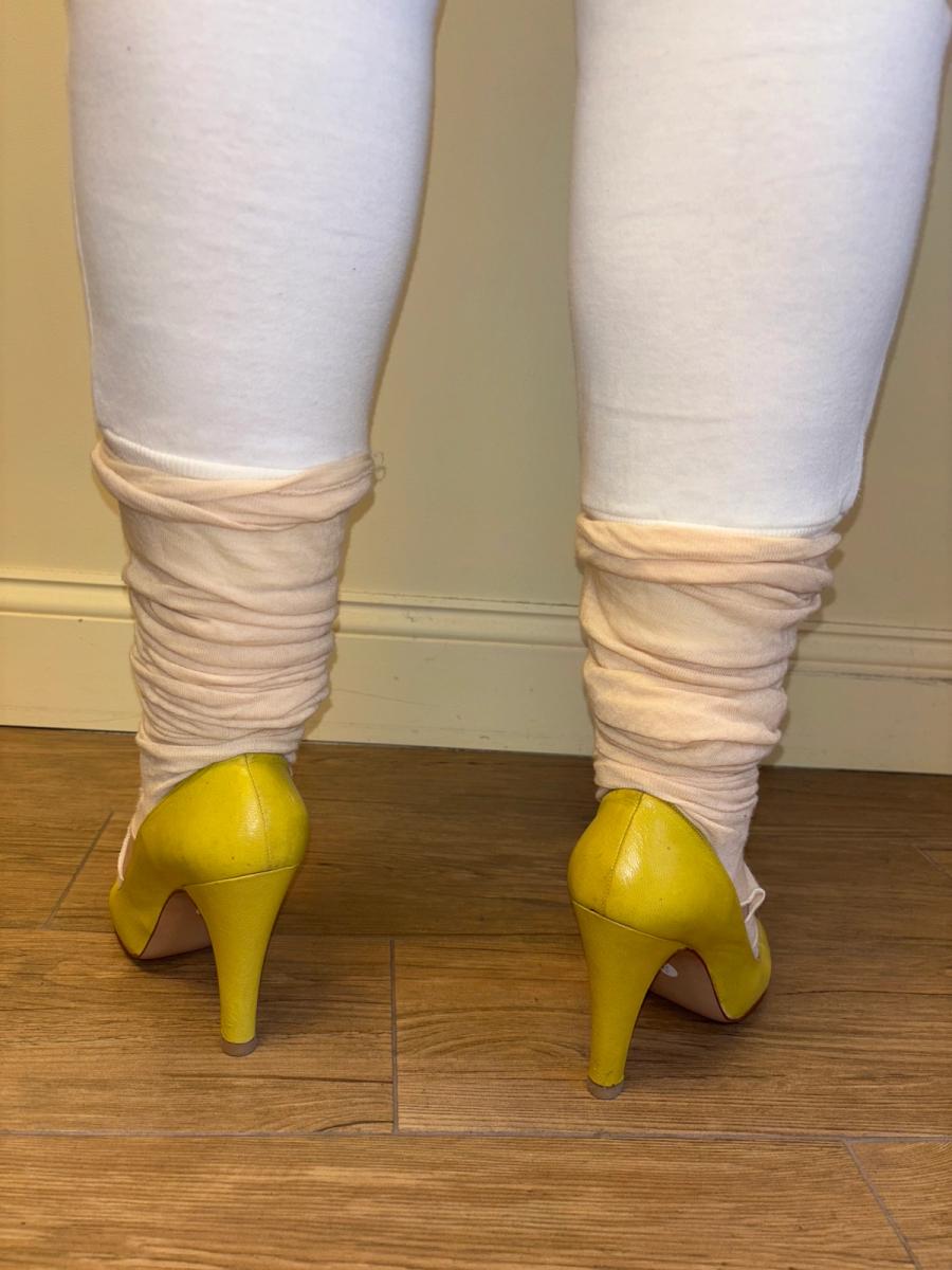 80s Norma Kamali Yellow Pumps product image