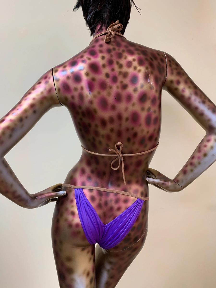 80s OMO Norma Kamali Swimsuit With Butt Cutout