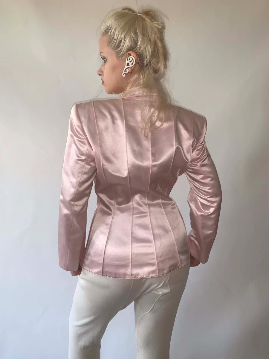 80s Claude Montana Satin Blazer product image