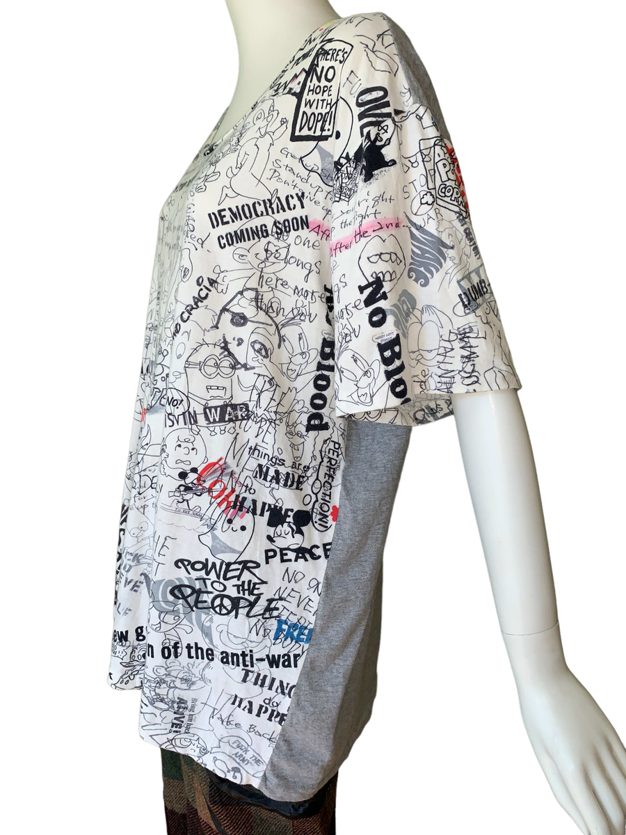 Nozomi Ishiguro Collage Doodle Shirt product image