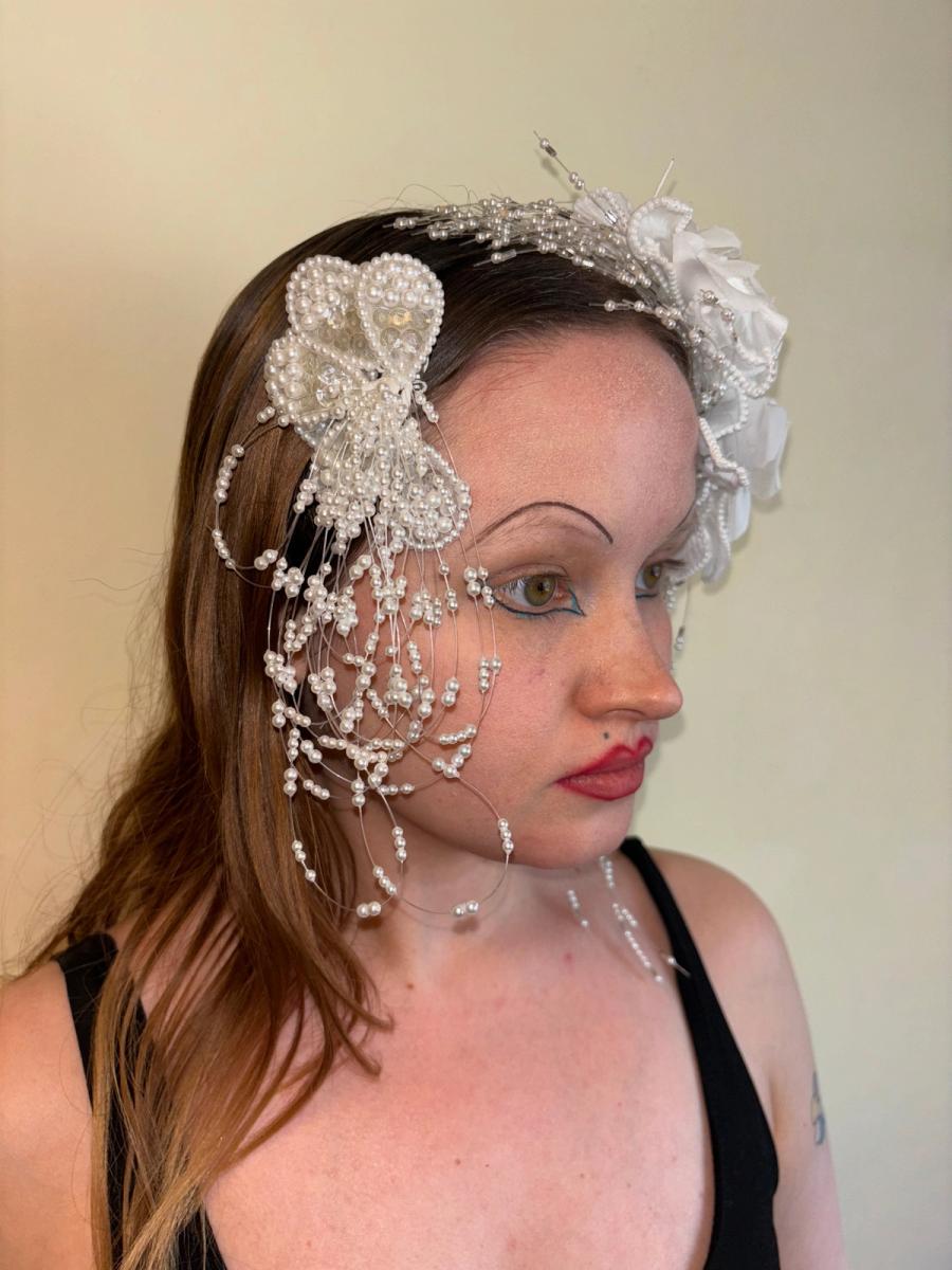 80s Italian Pearl Wedding Hair Comb Set product image