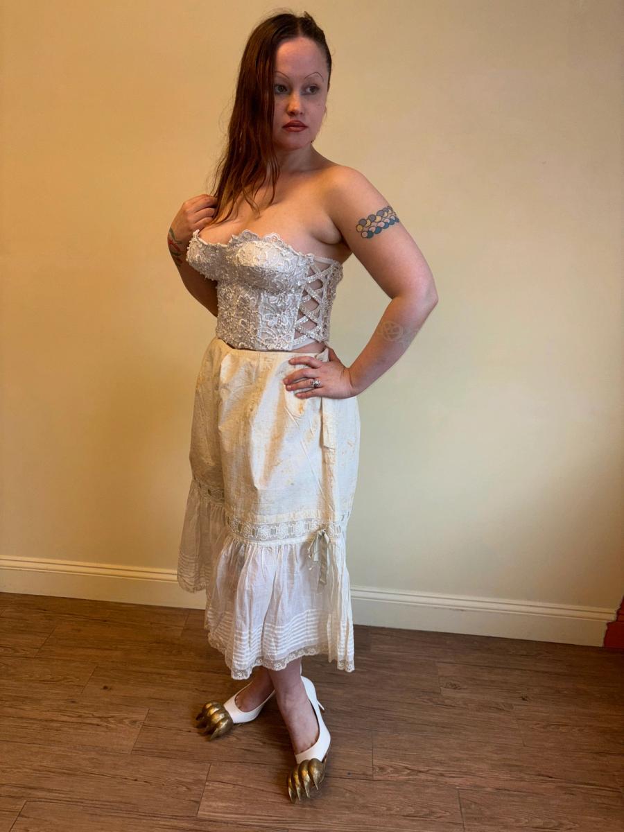 80s Italian Bridal Bustier  product image