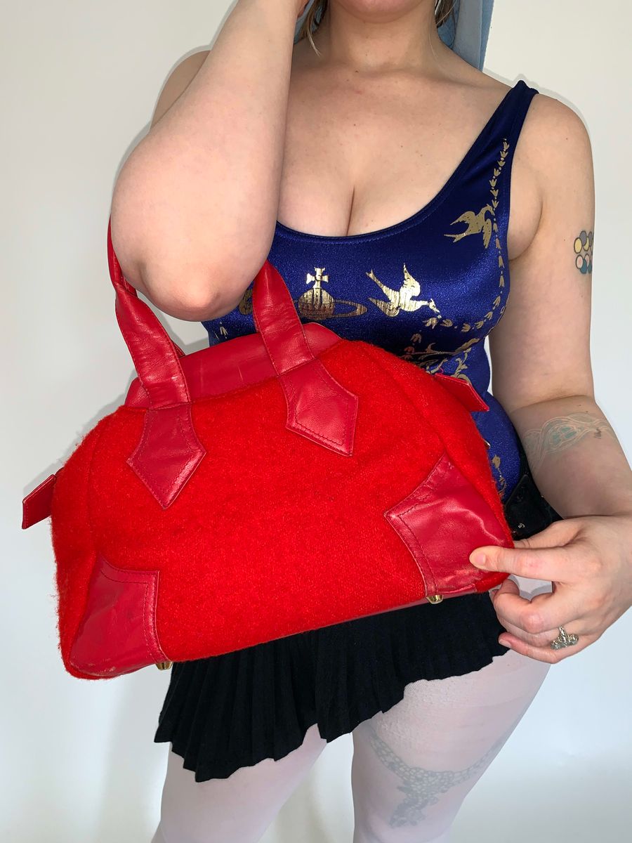 Vivienne Westwood 80s/90s Tweed Big Orb Bag product image