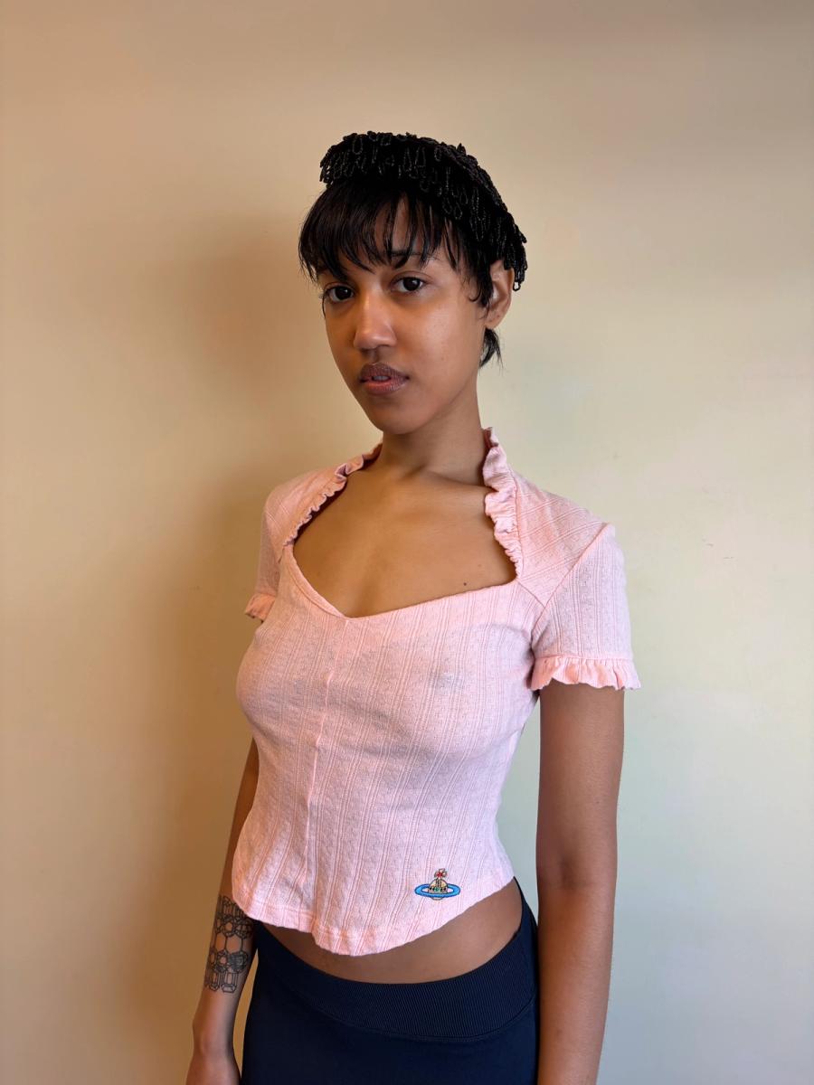 90s Vivienne Westwood Pink Pointelle Top product image